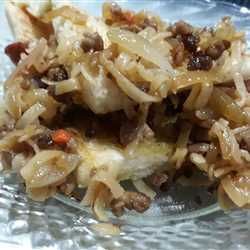Bread with noodles